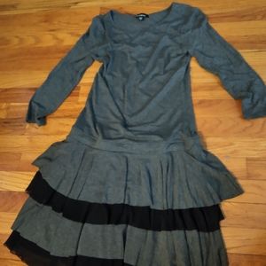 Gray drop waist dress